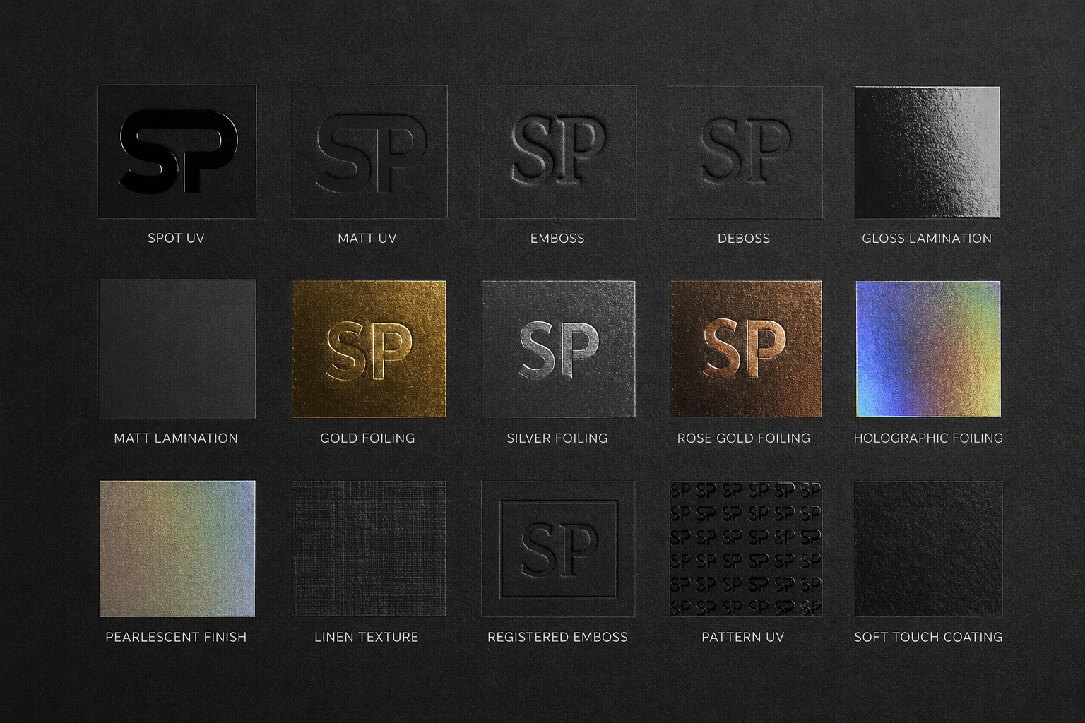 Foiling and embossing finishing detail